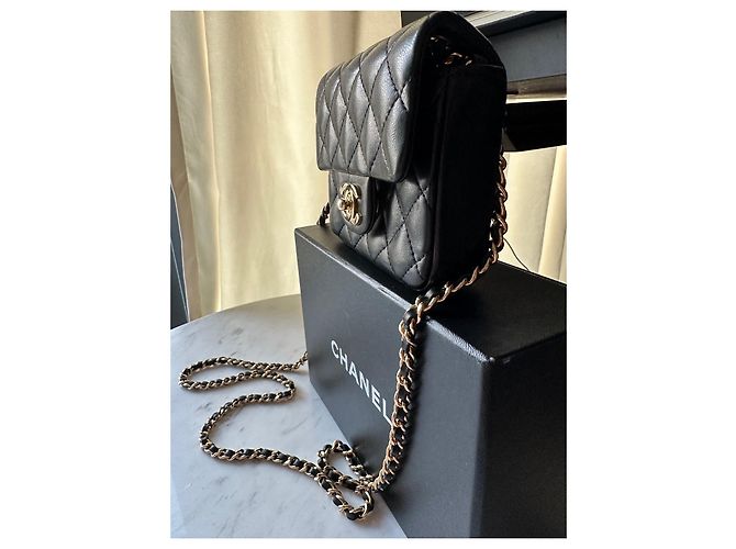 Chanel Mini Bandouliere borsa in pelle nera Nero - vista 6