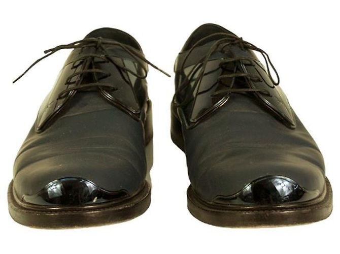 Louis Vuitton Mocassini Oxford in pelle opaca blu scuro da uomo Scarpe stringate 8 - vista 5