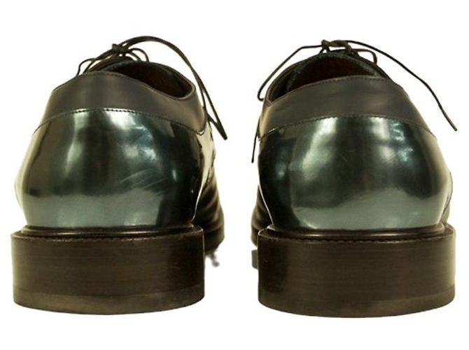 Louis Vuitton Mocassini Oxford in pelle opaca blu scuro da uomo Scarpe stringate 8 - vista 6