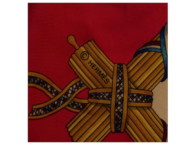 Hermès HERMES CARRE 90 LIBERTE EGALITE FRATERNITE Sciarpa Seta Rosa Aut ar9934 - vista 8