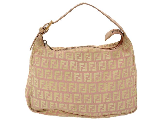 FENDI Zucchino Borsa a mano in tela Oro rosa Auth fm2528 - vista 13