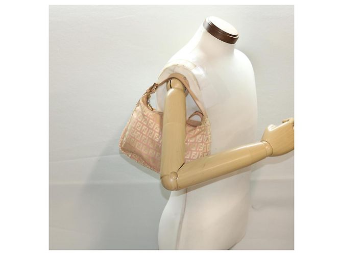 FENDI Zucchino Borsa a mano in tela Oro rosa Auth fm2528 - vista 21