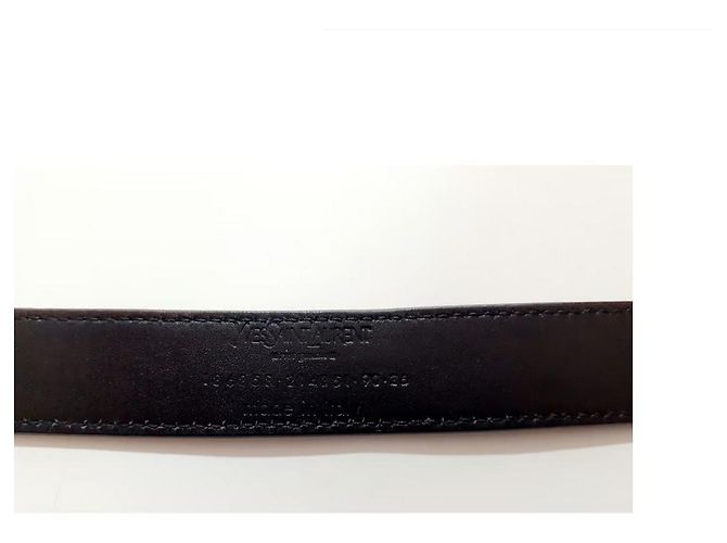 Yves Saint Laurent Ledergürtel Grau - Ansicht 3