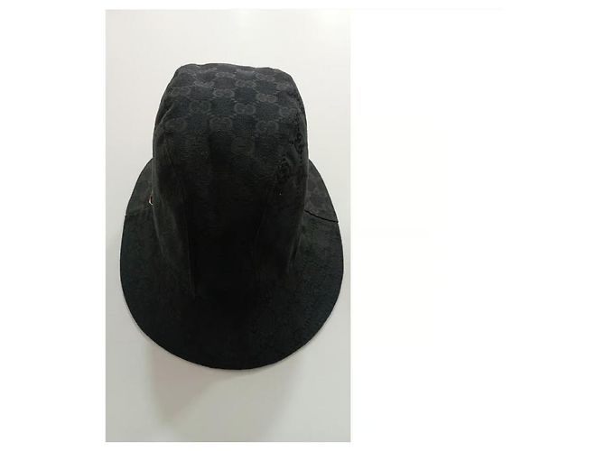 Cappello bucket Gucci monogramma GG nero - vista 3