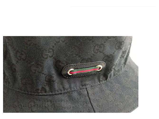 Cappello bucket Gucci monogramma GG nero - vista 5