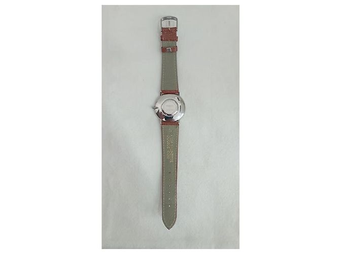Michel Herbelin Extra Flat Unisex Uhr Stahl Leder Camel Silber Kamel - Ansicht 4