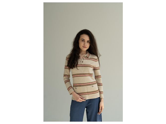Chanel & Karl Lagerfeld auf dem Laufsteg vor dem Herbst 2014 Paris-Dallas-Kaschmirpullover Mehrfarben - Ansicht 5
