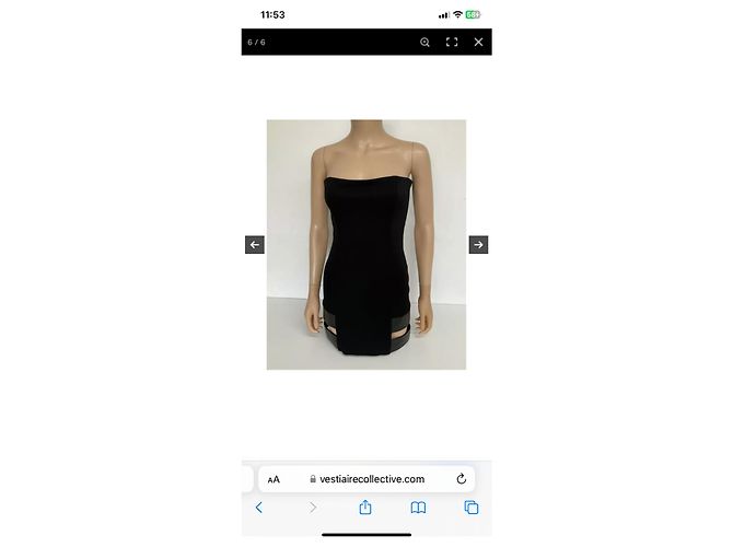 Trägerloses Kleid von Anthony Vaccarello Schwarz - Ansicht 3