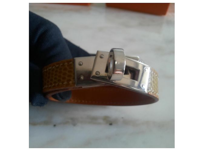 Kelly Double Tour Bracciale Hermès - Modello Kelly doppio giro - Lucertola Beige - vista 10