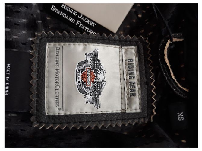 Autre Marque Harley Davidson Lederjacke Schwarz - Ansicht 3