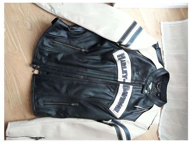 Autre Marque Harley Davidson Lederjacke Schwarz - Ansicht 5