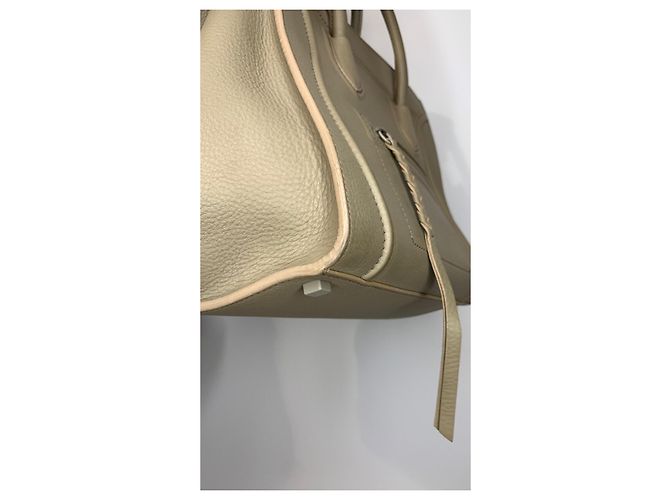 Borsa tote Céline Phantom in pelle beige - vista 16