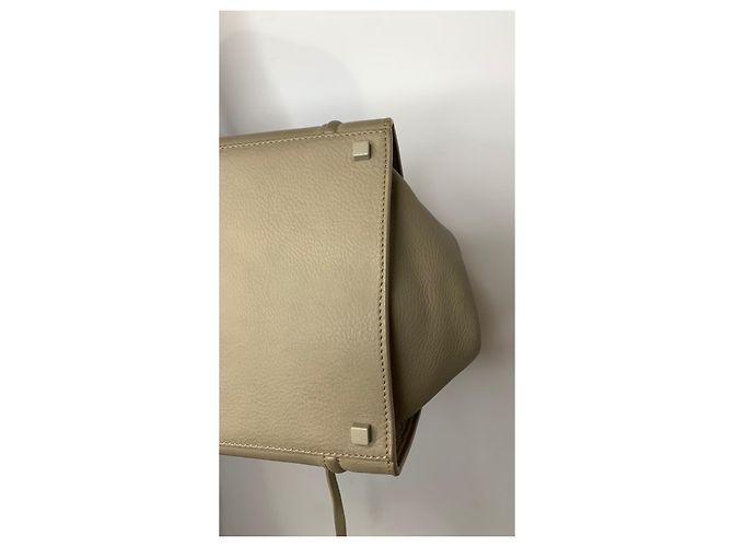 Borsa tote Céline Phantom in pelle beige - vista 17