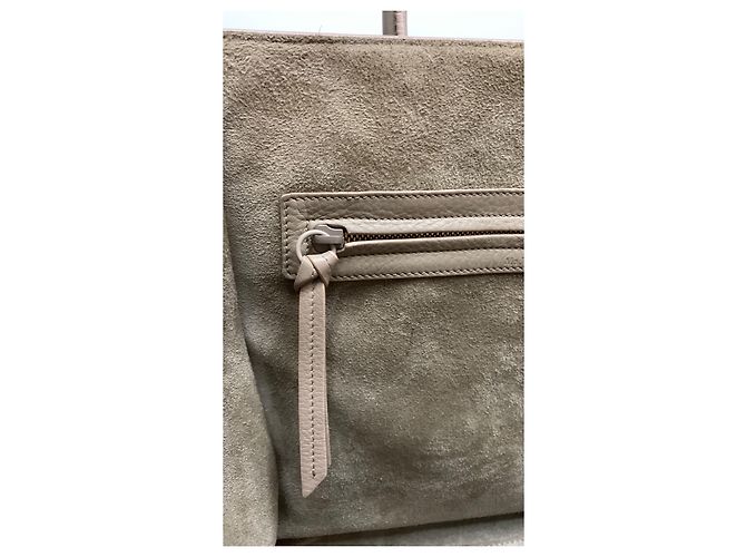Borsa tote Céline Phantom in pelle beige - vista 18