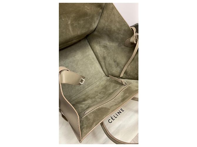 Borsa tote Céline Phantom in pelle beige - vista 19