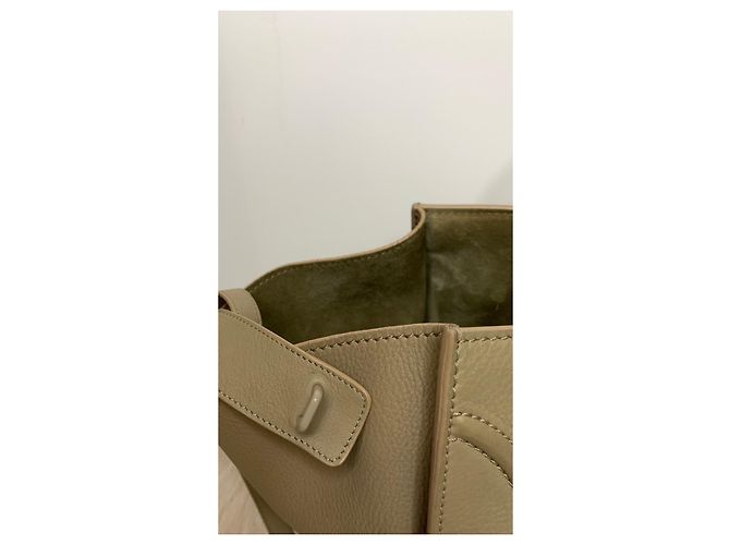 Borsa tote Céline Phantom in pelle beige - vista 8