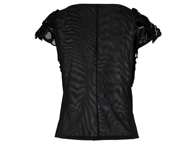 Autre Marque Colección Privée Top adornado Negro - vista 2