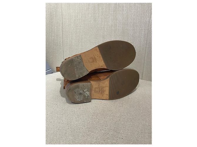ACNE STUDIOS Botas de tobillo T.EU 35 Cuero Camello - vista 5