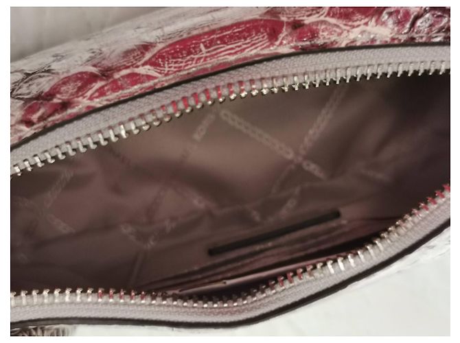 Bolsa Michael Kors Piper de couro estampa python marrom e prata Bege Impressão em python Hardware prateado - vista 6