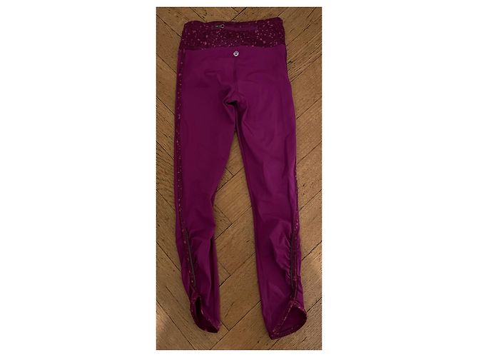 Autre Marque Lululemon Leggings Fuchsia mit Mini Gesäßtasche Pink - Ansicht 2