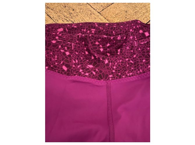 Autre Marque Lululemon Leggings Fuchsia mit Mini Gesäßtasche Pink - Ansicht 3