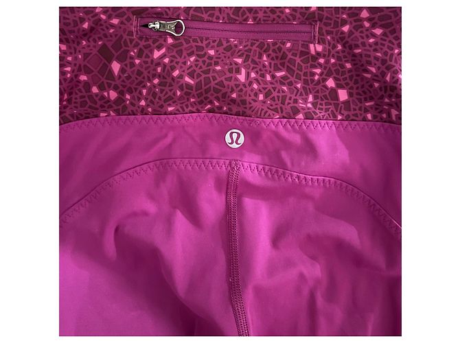 Autre Marque Lululemon Leggings Fuchsia mit Mini Gesäßtasche Pink - Ansicht 4