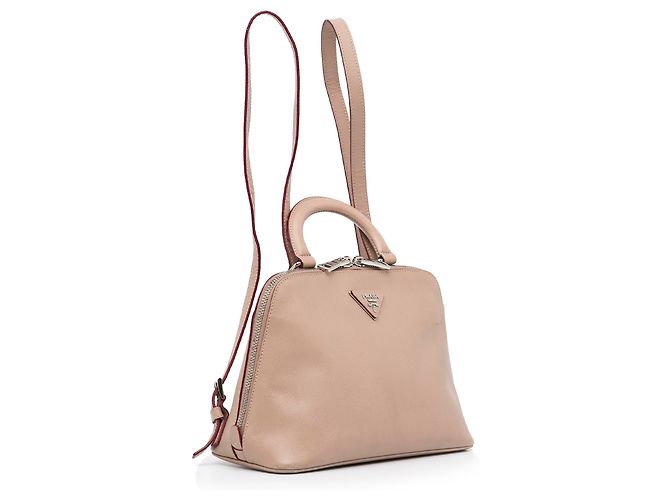 Prada Mochila Saffiano Lux Promenade Marrom Carne - vista 2