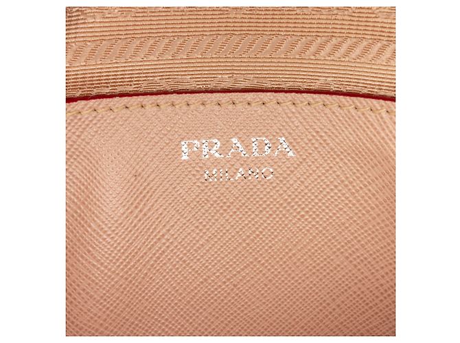 Prada Mochila Saffiano Lux Promenade Marrom Carne - vista 7