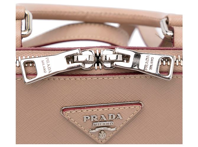 Prada Mochila Saffiano Lux Promenade Marrom Carne - vista 9
