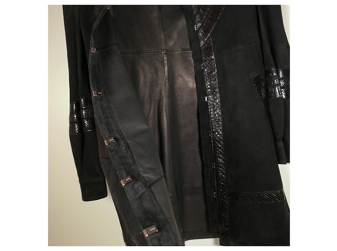 Erstaunliche Gucci Tom Ford Runway Jacke mit Python Schwarz - Ansicht 14