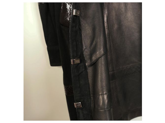Erstaunliche Gucci Tom Ford Runway Jacke mit Python Schwarz - Ansicht 15