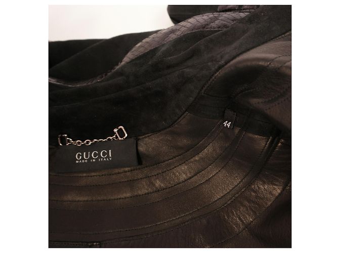 Erstaunliche Gucci Tom Ford Runway Jacke mit Python Schwarz - Ansicht 16