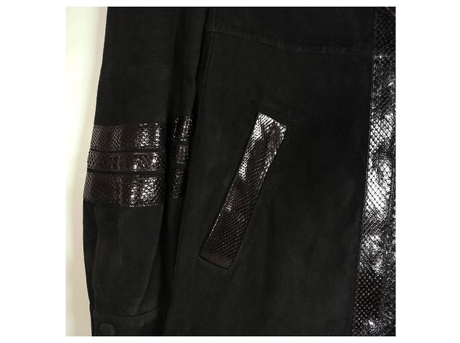 Erstaunliche Gucci Tom Ford Runway Jacke mit Python Schwarz - Ansicht 7