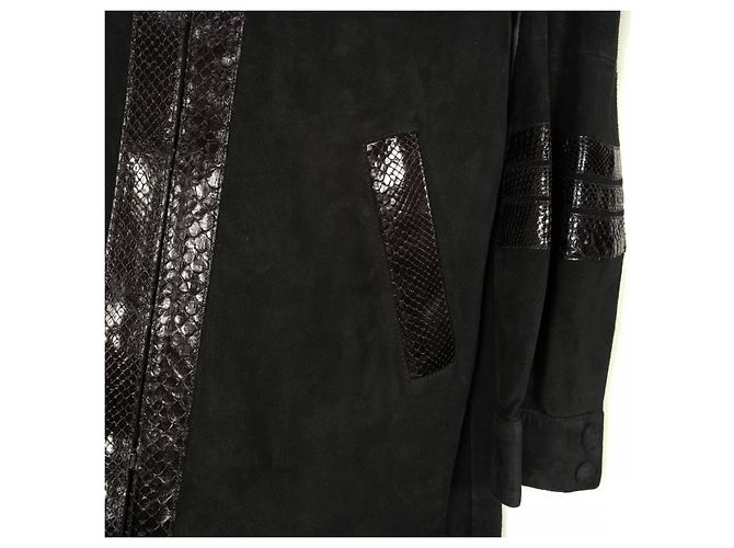 Erstaunliche Gucci Tom Ford Runway Jacke mit Python Schwarz - Ansicht 8