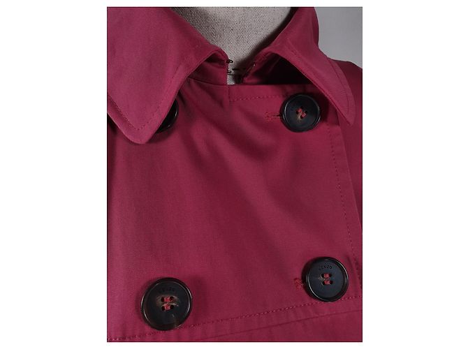 Kenzo Trenchcoat Rosa Baumwolle Pink Fuschia - Ansicht 3