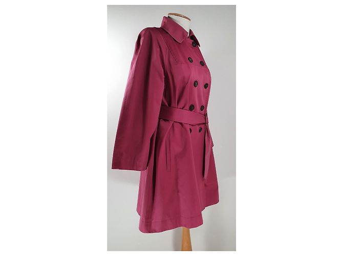 Kenzo Trenchcoat Rosa Baumwolle Pink Fuschia - Ansicht 4