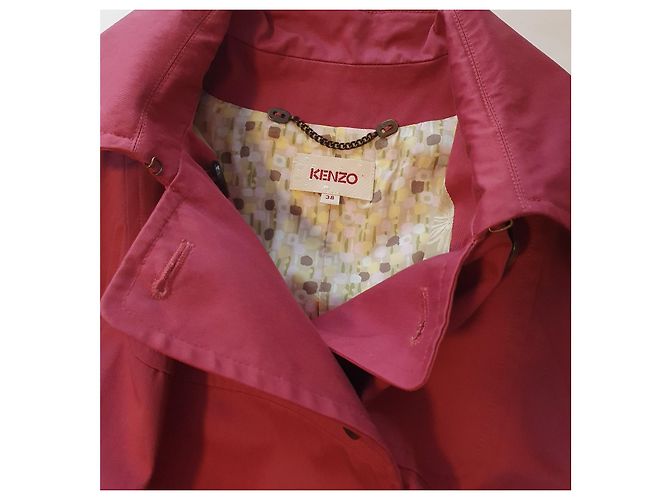 Kenzo Trenchcoat Rosa Baumwolle Pink Fuschia - Ansicht 6