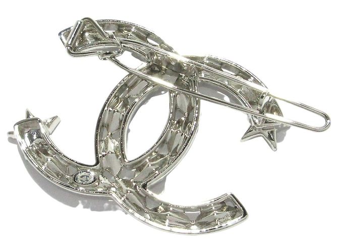 Logo Chanel CC Argenté - vue 2