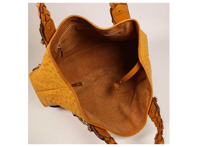 Stupenda borsa Gucci Pelham Struzzo Cammello - vista 10