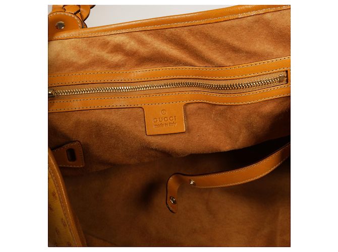 Stupenda borsa Gucci Pelham Struzzo Cammello - vista 11