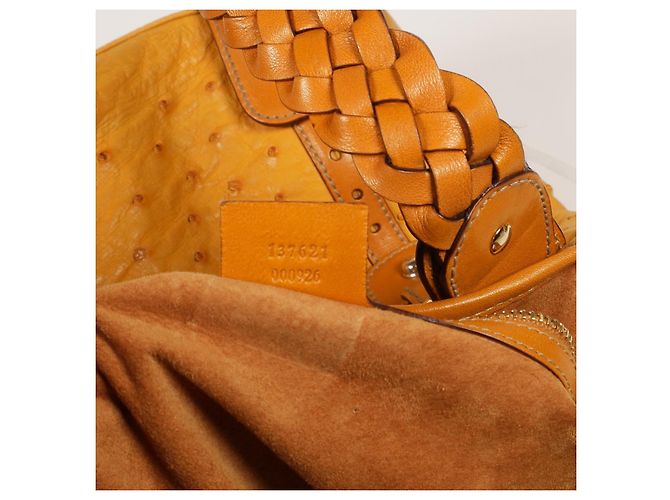 Stupenda borsa Gucci Pelham Struzzo Cammello - vista 12
