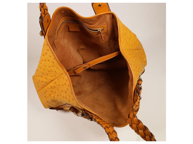 Stupenda borsa Gucci Pelham Struzzo Cammello - vista 13