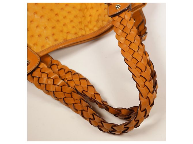 Stupenda borsa Gucci Pelham Struzzo Cammello - vista 14