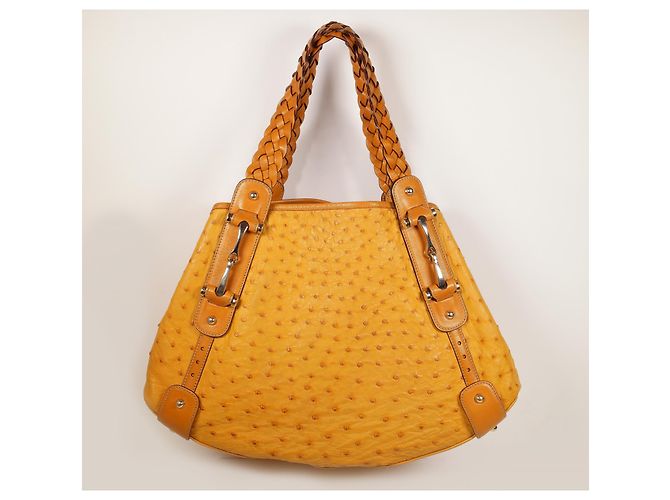 Stupenda borsa Gucci Pelham Struzzo Cammello - vista 2