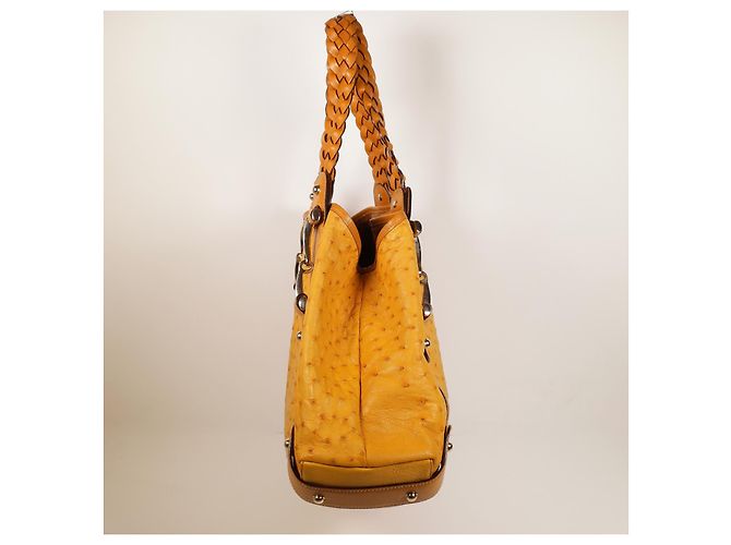 Stupenda borsa Gucci Pelham Struzzo Cammello - vista 3