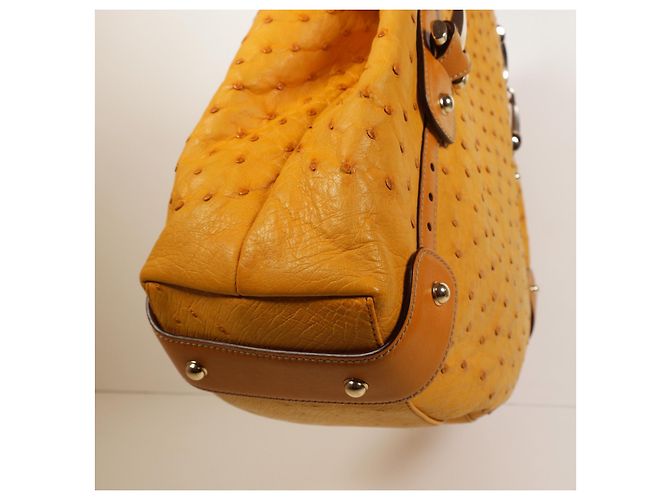 Stupenda borsa Gucci Pelham Struzzo Cammello - vista 4