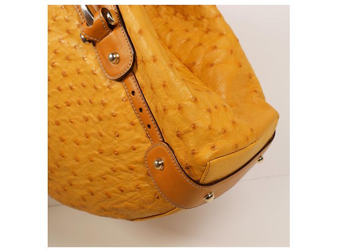 Stupenda borsa Gucci Pelham Struzzo Cammello - vista 5