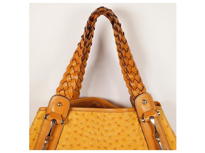 Stupenda borsa Gucci Pelham Struzzo Cammello - vista 6