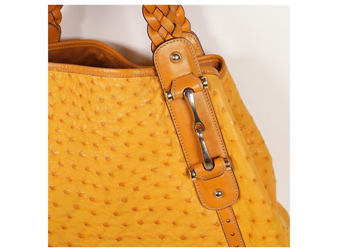 Stupenda borsa Gucci Pelham Struzzo Cammello - vista 7