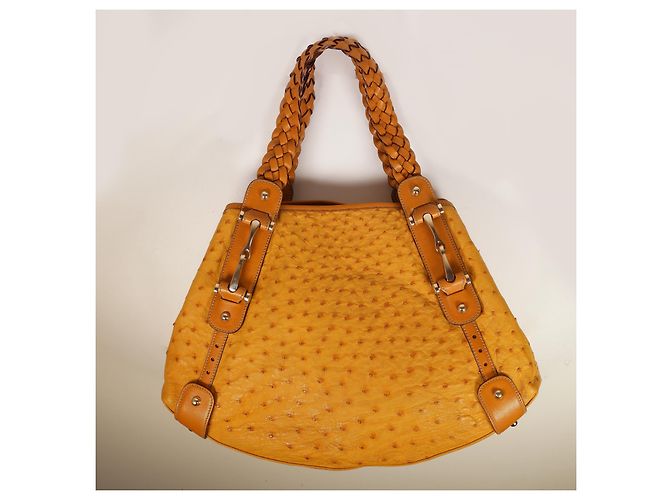 Stupenda borsa Gucci Pelham Struzzo Cammello - vista 9